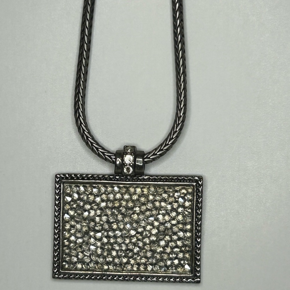 Elegant oxidized Silver Pendant Necklace